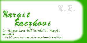 margit raczkovi business card